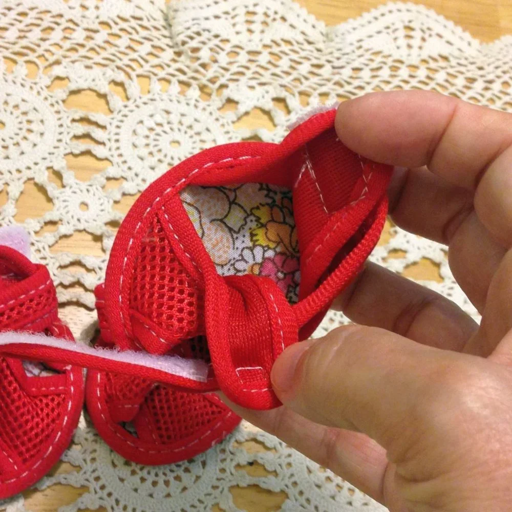 Adorable itty bitty doggie mesh shoes